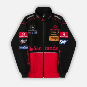 Chaqueta de carreras McLaren x Mercedes-Benz Vintage – Edición Roja – Unisex – Retro