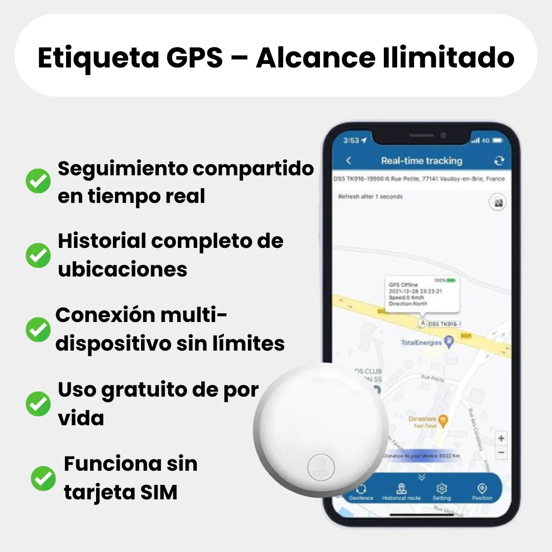 DescuentosMax™ GPS 3 en 1 con Botón SOS – Seguridad para Mayores sin Pagos Mensuales - Imagen 5