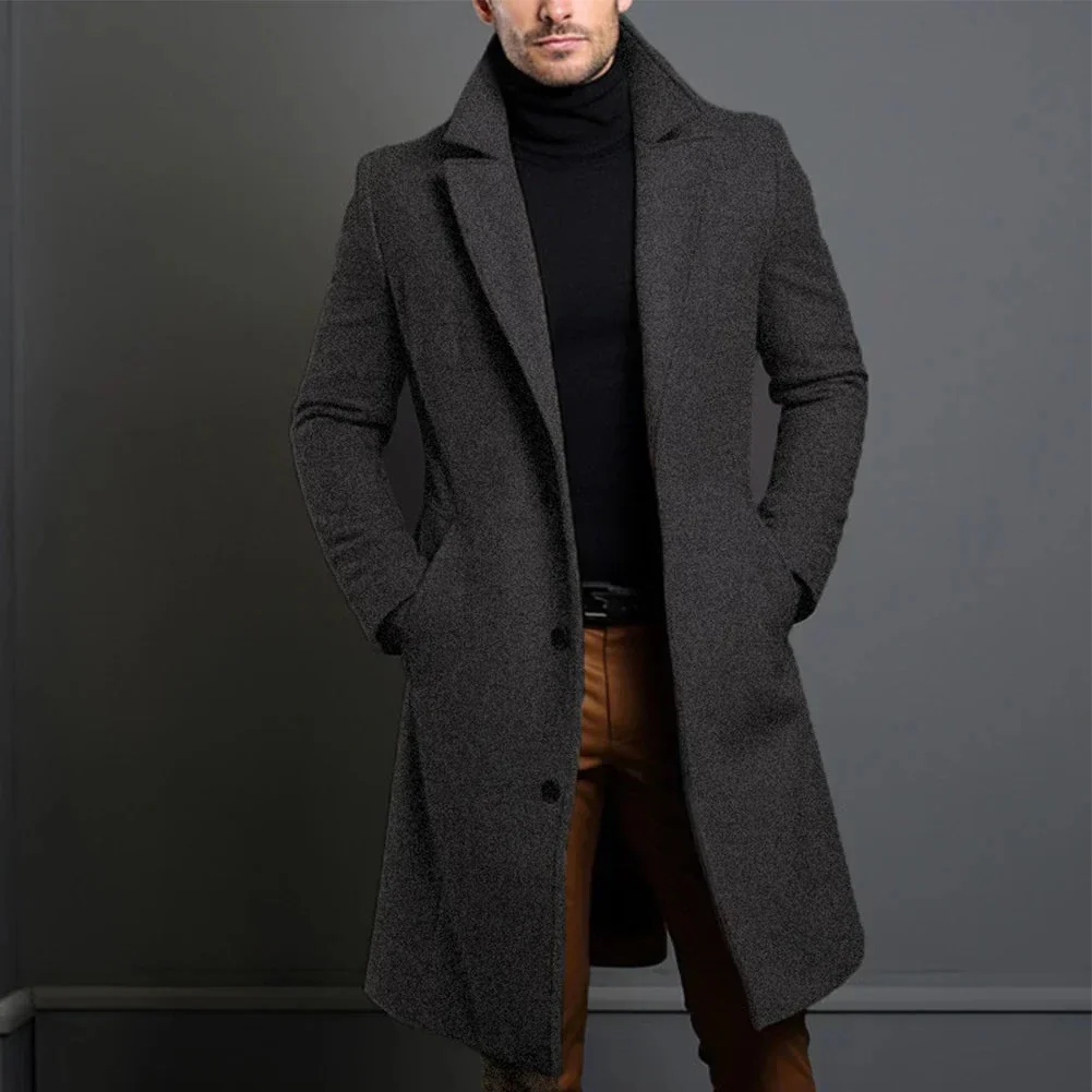 Abrigo Largo de Lana para Hombre – Clásico, Elegante y Perfecto para Invierno - Imagen 9