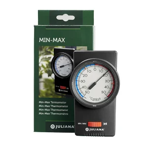 Juliana Min-Max-Thermometer ohne Quecksilber, Schwarz