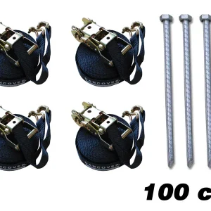 Sicherheitspaket 4 (Sturmverankerungen 100cm & Sturmgurte)