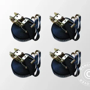 Sturmgurte, Schwarz, 4 Stück