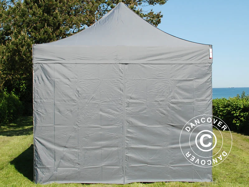 Seitenwand-Set für das Faltzelt FleXtents 3x3m, Grau - Imagen 3