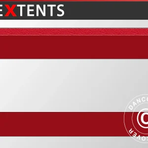 Seitenwand mit Panoramafenster für FleXtents, 3m, Rot