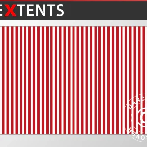 Standard-Seitenwand für FleXtents, 4m, Gestreift
