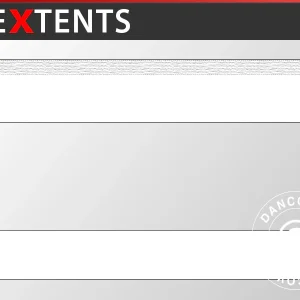 Seitenwand mit Panoramafenster für FleXtents 2x2m, 2m, Weiß