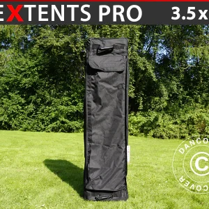 Tragetasche mit Rädern, Flextents PRO 3,5x3,5m, Schwarz
