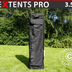 Tragetasche mit Rädern, Flextents PRO 3,5x7m, Schwarz