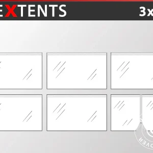 Seitenwand-Set für das Faltzelt FleXtents 3x6m, Transparent