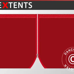 Seitenwand mit Reißverschluss für FleXtents, 3m, Rot