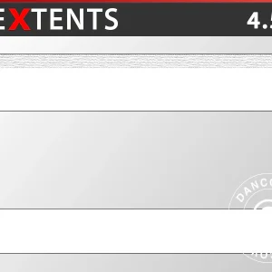 Seitenwand mit Panoramafenster für FleXtents, 4,5m, Weiß