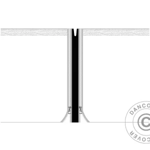 Verbindungsplane für FleXtents®-PRO-Faltzelt der 3m-Serie, schwarz, 2 St.