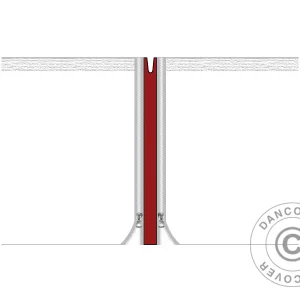 Verbindungsplane für FleXtents®-PRO-Faltzelt der 3m-Serie, rot, 2 St.