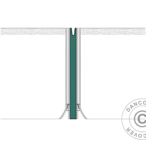 Verbindungsplane für FleXtents®-PRO-Faltzelt der 3m-Serie, grün, 2 St.