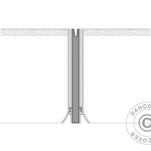 Verbindungsplane für FleXtents®-PRO-Faltzelt der 3m-Serie, grau, 2 St.