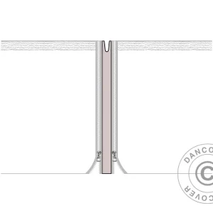 Verbindungsplane für FleXtents®-PRO-Faltzelt der 3m-Serie, latte, 2 St.