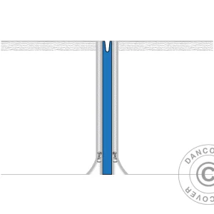Verbindungsplane für FleXtents®-PRO-Faltzelt der 4m-Serie, blau, 2 St.