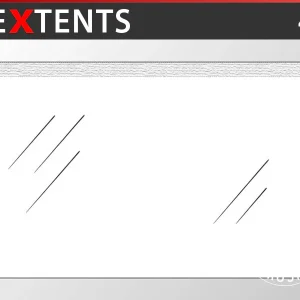 Standard-Seitenwand für FleXtents, 4m, Transparent