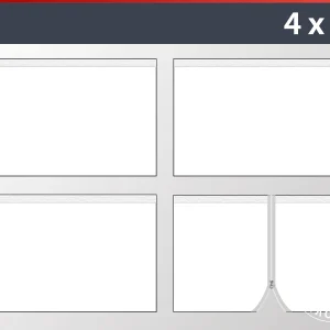 Seitenwand-Set für das Faltzelt FleXtents 4x4m, Weiß