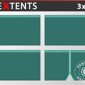 Seitenwand-Set für das Faltzelt FleXtents 3x3m, Grün