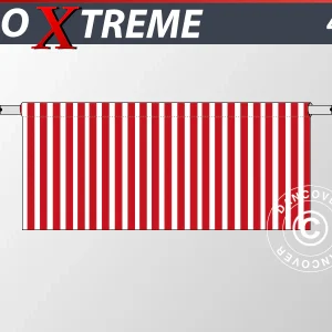 Halbe Seitenwand für FleXtents PRO Xtreme, 4m, Gestreift