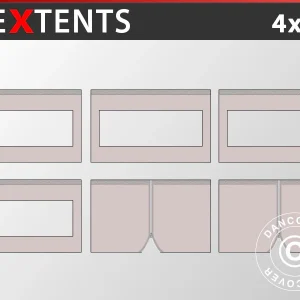 Seitenwand-Set für das Faltzelt FleXtents PRO 4x8m, Latte