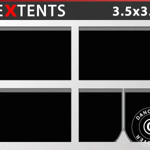 Seitenwand-Set für das Faltzelt FleXtents PRO 3,5x3,5m, Schwarz