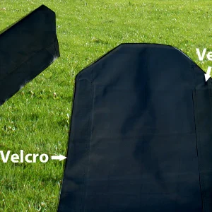 Dachrinne 6m, Schwarz, für FleXtents