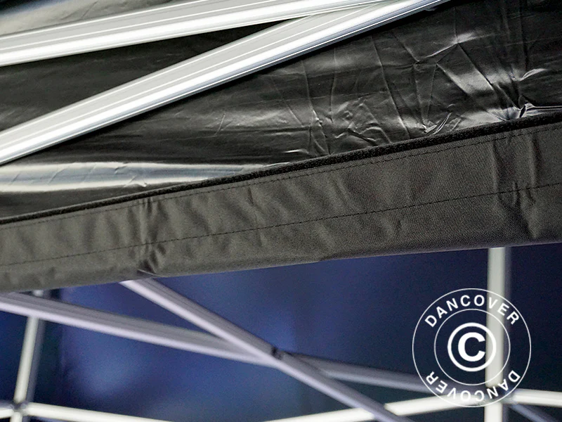 Dachrinne 6m, Schwarz, für FleXtents - Imagen 7