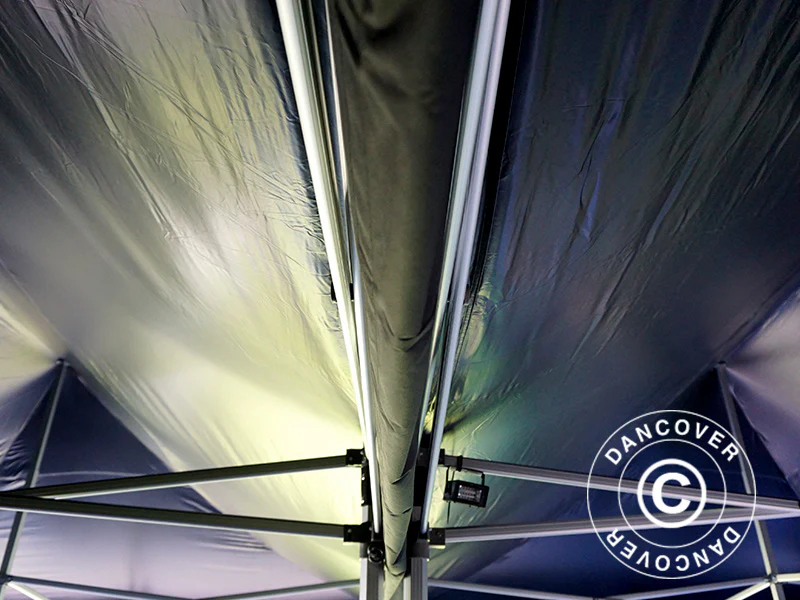 Dachrinne 4m, Schwarz, für FleXtents - Imagen 9