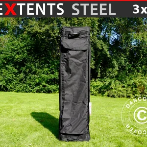 Tragetasche mit Rädern, FleXtents® Steel 3x4,5m, Schwarz