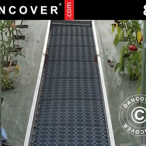 Gewächshaus-Beeteinfassungen mit 20 Bodenverstärkungsgittern, 8m