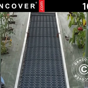 Gewächshaus-Beeteinfassungen mit 25 Bodenverstärkungsgittern, 10m