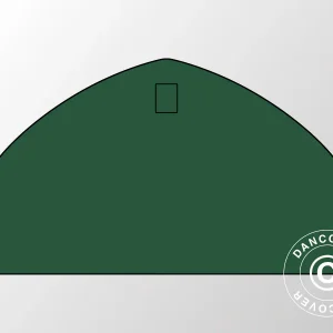 Einfache Giebelwand für Zelthalle, Rundbogenhalle 10x5,54m, PVC, Grün