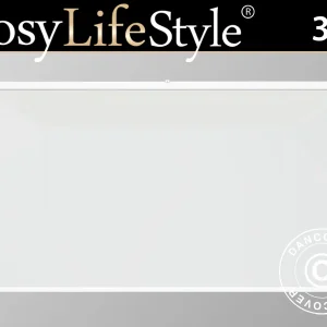 Seitenwand-Sichtschutz für Pergola Pavillon San Fernando, 3m, Weiß