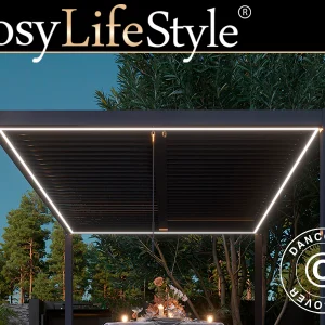 LED Lichtleiste für San Pablo Pergola Pavillon 3x4m, 4 Stk., Warmweiß