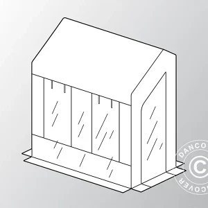 Plane für Anbaugewächshaus GH16050, 1,1x2x2,1m, PE, Transparent NUR
2 ST. ÜBRIG