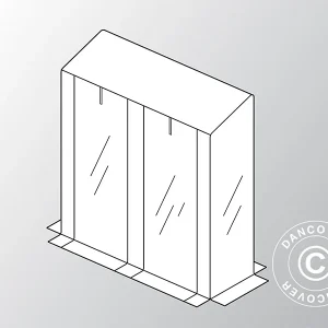Abdeckung für Anbaugewächshaus GH16270, 0,48x1,43x1,52m, Transparent NUR 3 ST. ÜBRIG