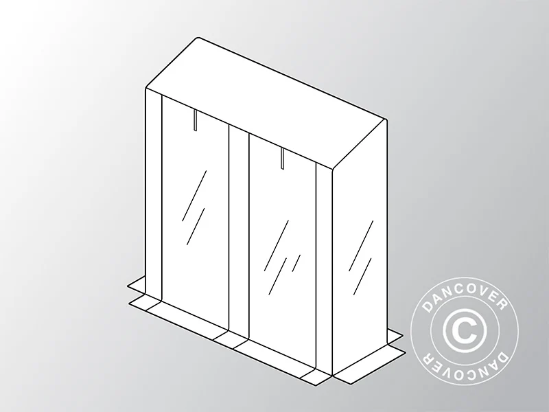 Abdeckung für Anbaugewächshaus GH16270, 0,48x1,43x1,52m, Transparent NUR 3 ST. ÜBRIG - Imagen 2