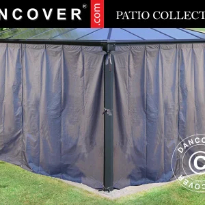 Seitenwände für Pavillon Martinique, 4 Stück, Grau