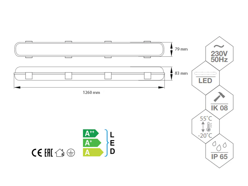 LED Grow Light 1.26 m, Grey - Imagen 9