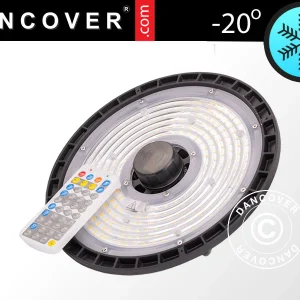 LED Industrial fixture, Ø27x11.5 cm, with sensor/RC, Black