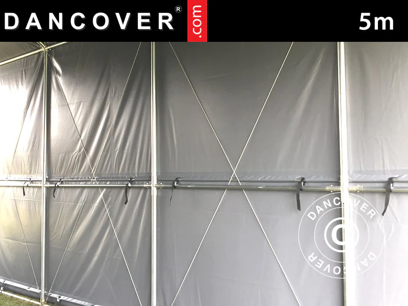 Extra robustes Stahlseil-Set für 5m Lagerzelt PRO (Seitenhöhe 2m/dachneigung: 30°) - Imagen 2