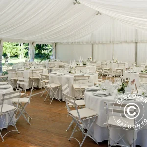 Zeltinnenhimmel-und Vorhänge-Set, Weiß, für Partyzelt 6x6m