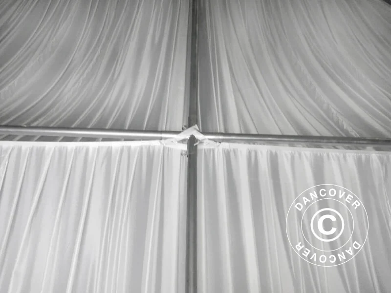 Zeltinnenhimmel-und Vorhänge-Set, Weiß, für Partyzelt 6x12m SEMI PRO Plus - Imagen 9