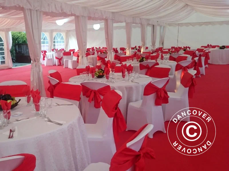 Zeltinnenhimmel-und Vorhänge-Set, Weiß, für Partyzelt 8x12m (2,3) SEMI PRO Plus - Imagen 3