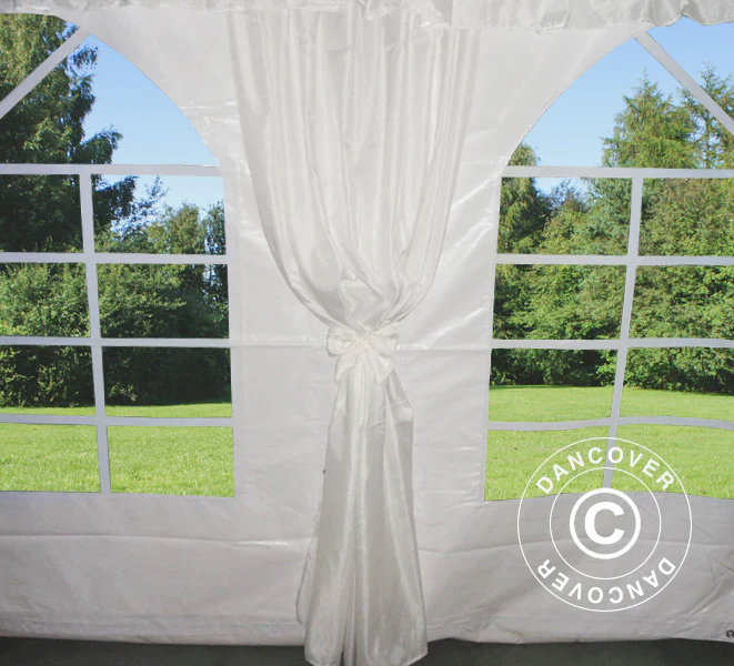 Zeltinnenhimmel-und Vorhänge-Set, Weiß, für Partyzelt 8x12m (2,3) SEMI PRO Plus - Imagen 6