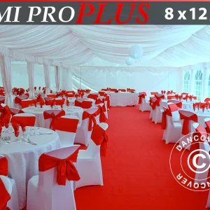 Zeltinnenhimmel-und Vorhänge-Set, Weiß, für Partyzelt 8x12m (2,6) SEMI PRO Plus