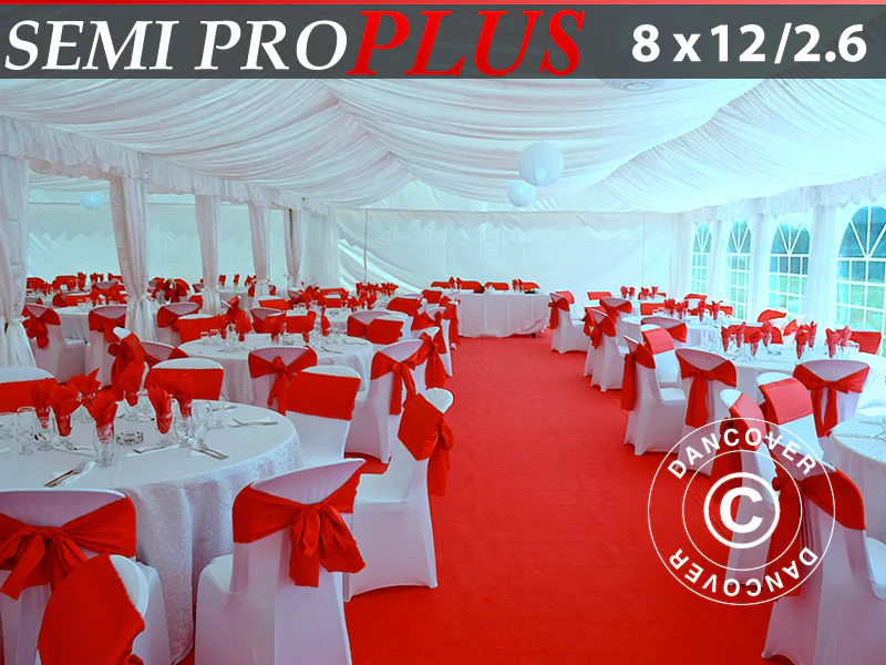 Zeltinnenhimmel-und Vorhänge-Set, Weiß, für Partyzelt 8x12m (2,6) SEMI PRO Plus - Imagen 2