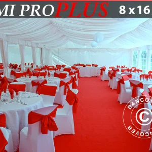 Zeltinnenhimmel-und Vorhänge-Set, Weiß, für Partyzelt 8x16m (2,6) SEMI PRO Plus